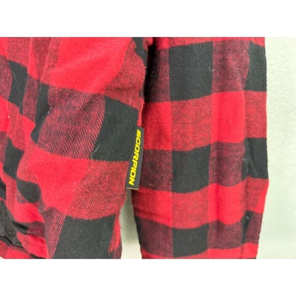 Scorpion Covert Moto Flannel Mens Plaid Full Zip Snap Shirt Size 3XL - Picture 3 of 10